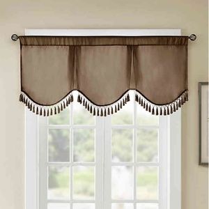 Madison Park Evelyn Scallop Embellish Valance Bron